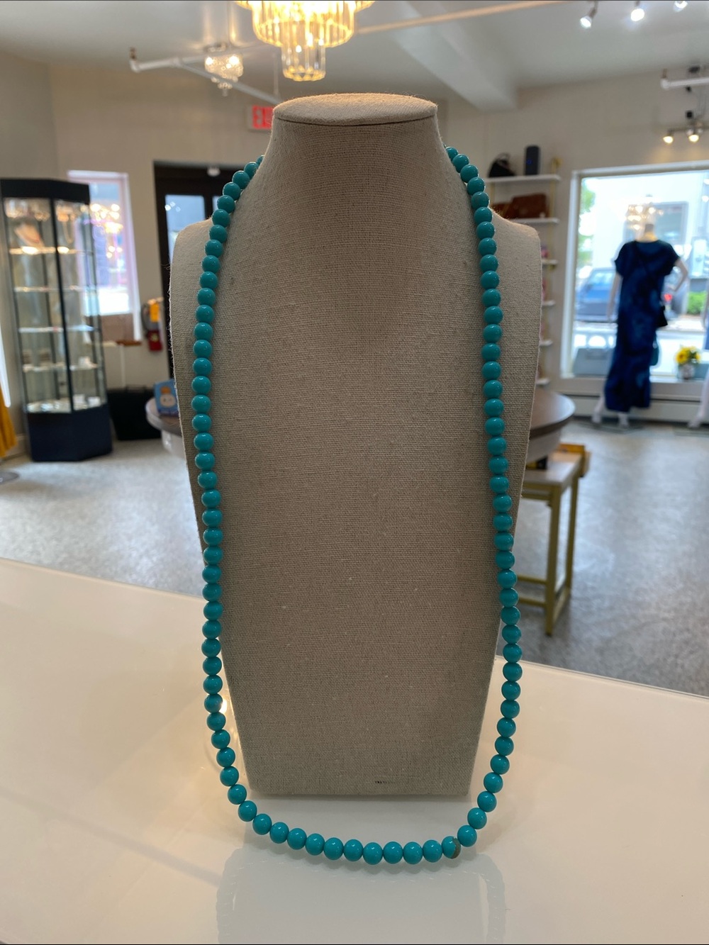 Blue Beaded Necklace - Women Jewelry